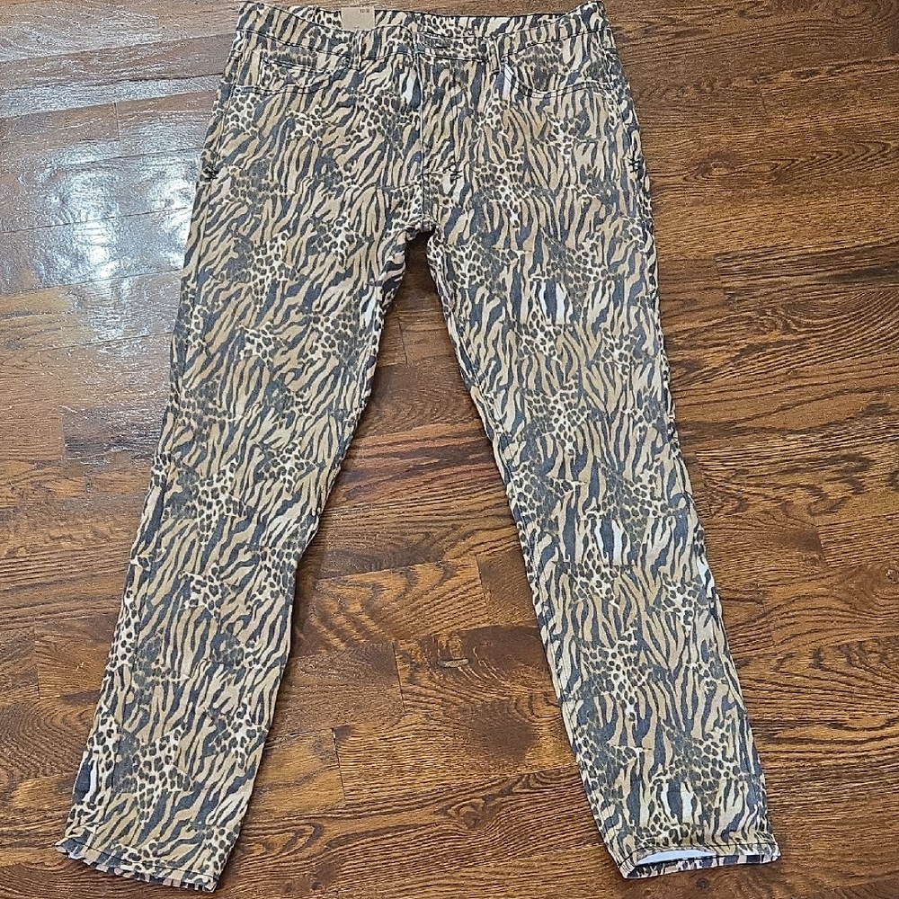 Ksubi Zebra Print Pants - Black and Tan